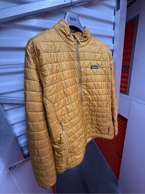 Patagonia Quilted Jacket in Mustard Yellow